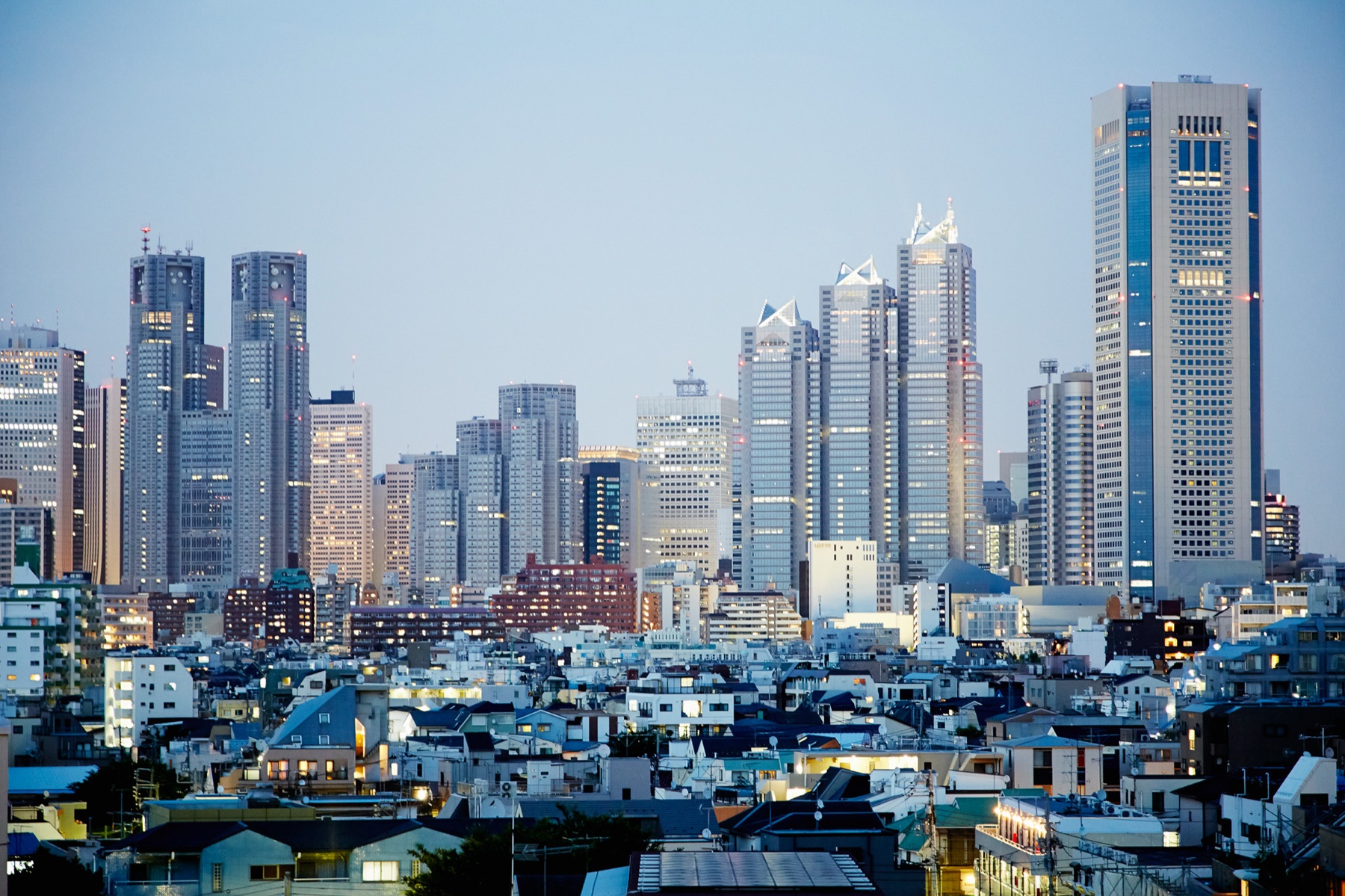 Shinjuku skyline at dusk